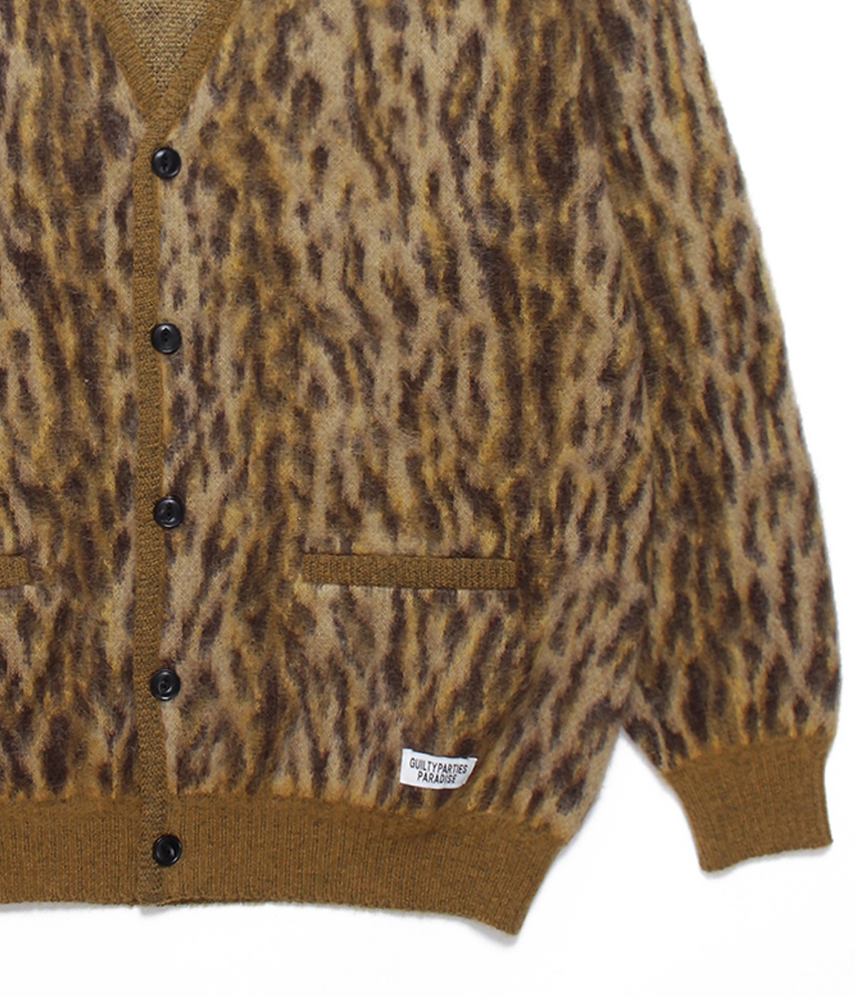LEOPARD MOHAIR CARDIGAN (TYPE-2)【BROWN】｜WACKO MARIA｜MELTING