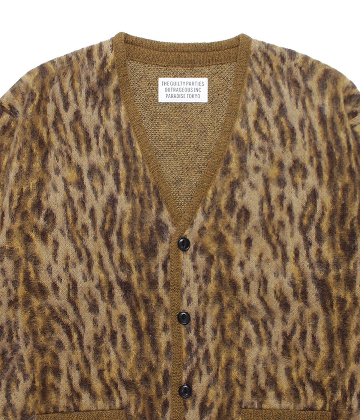 LEOPARD MOHAIR CARDIGAN (TYPE-2)【BROWN】｜WACKO MARIA｜MELTING 
