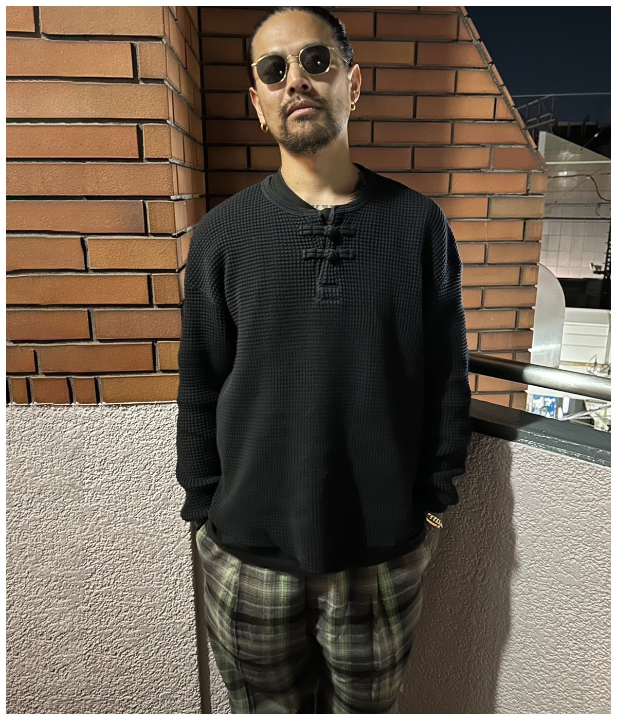 ORIENTAL HENRY NECK SHIRT【BLACK】｜EXODUS｜MELTING POT（正規取扱