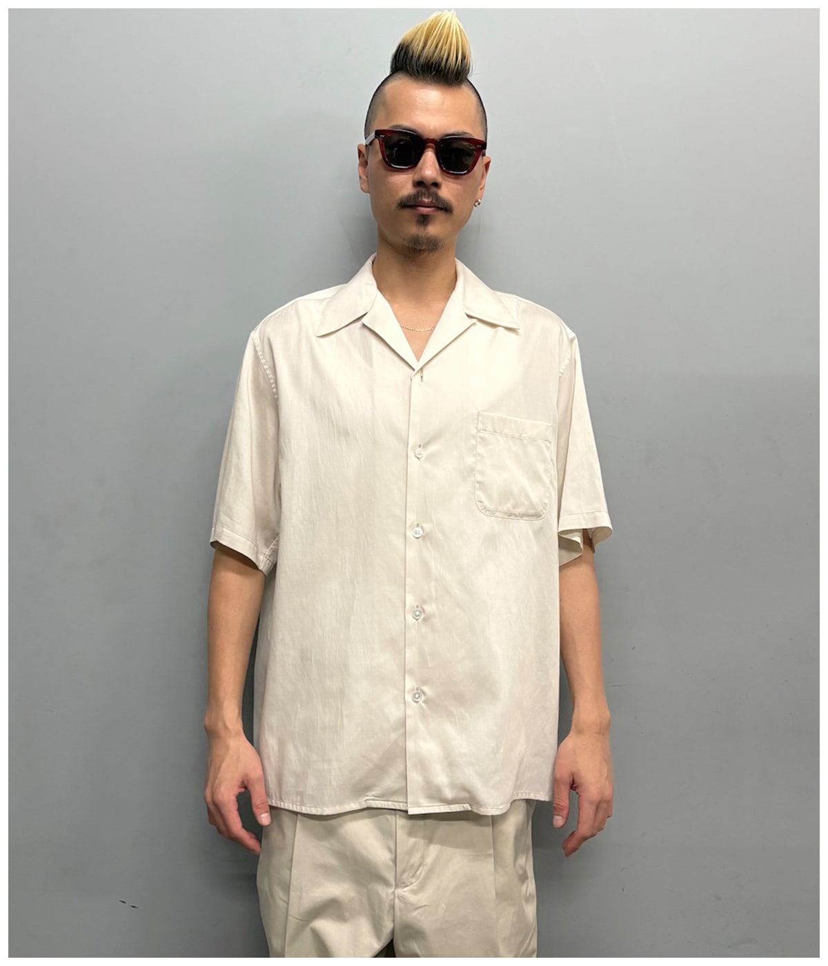 SOKTAS / OPEN COLLAR SHIRT (TYPE-2)【IVORY】｜WACKO MARIA｜MELTING