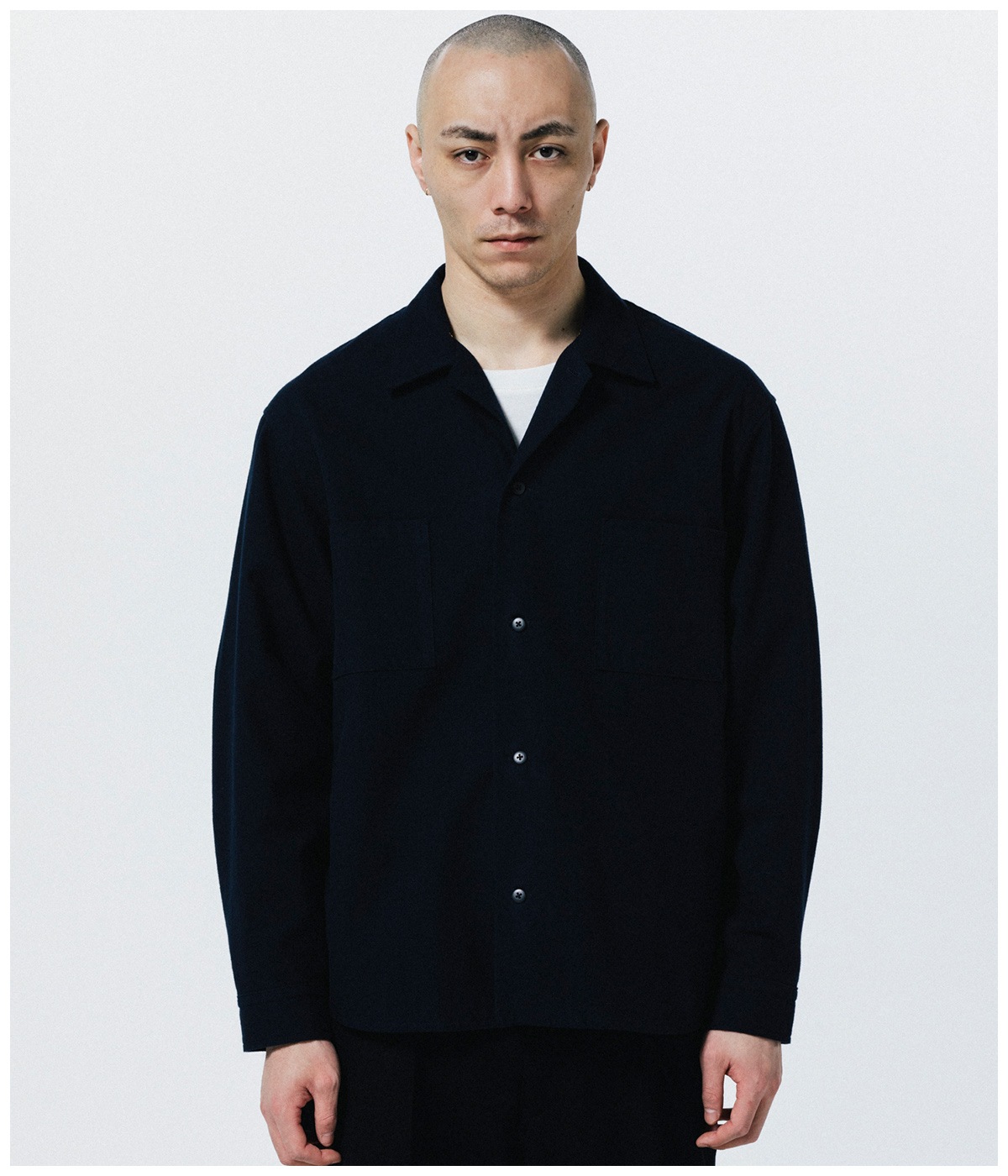R9 OPEN COLLAR SHIRT【NAVY】2026年 09月入荷予定｜ROTTWEILER 2026AW