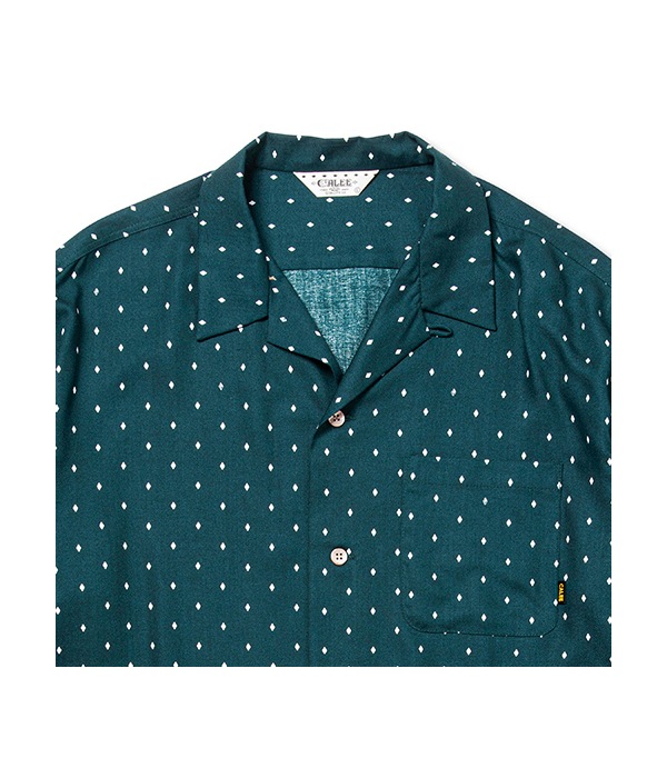 RHOMBUS DOTPATTERN R/P L/S SHIRT【GREEN】｜CALEE｜MELTING POT 