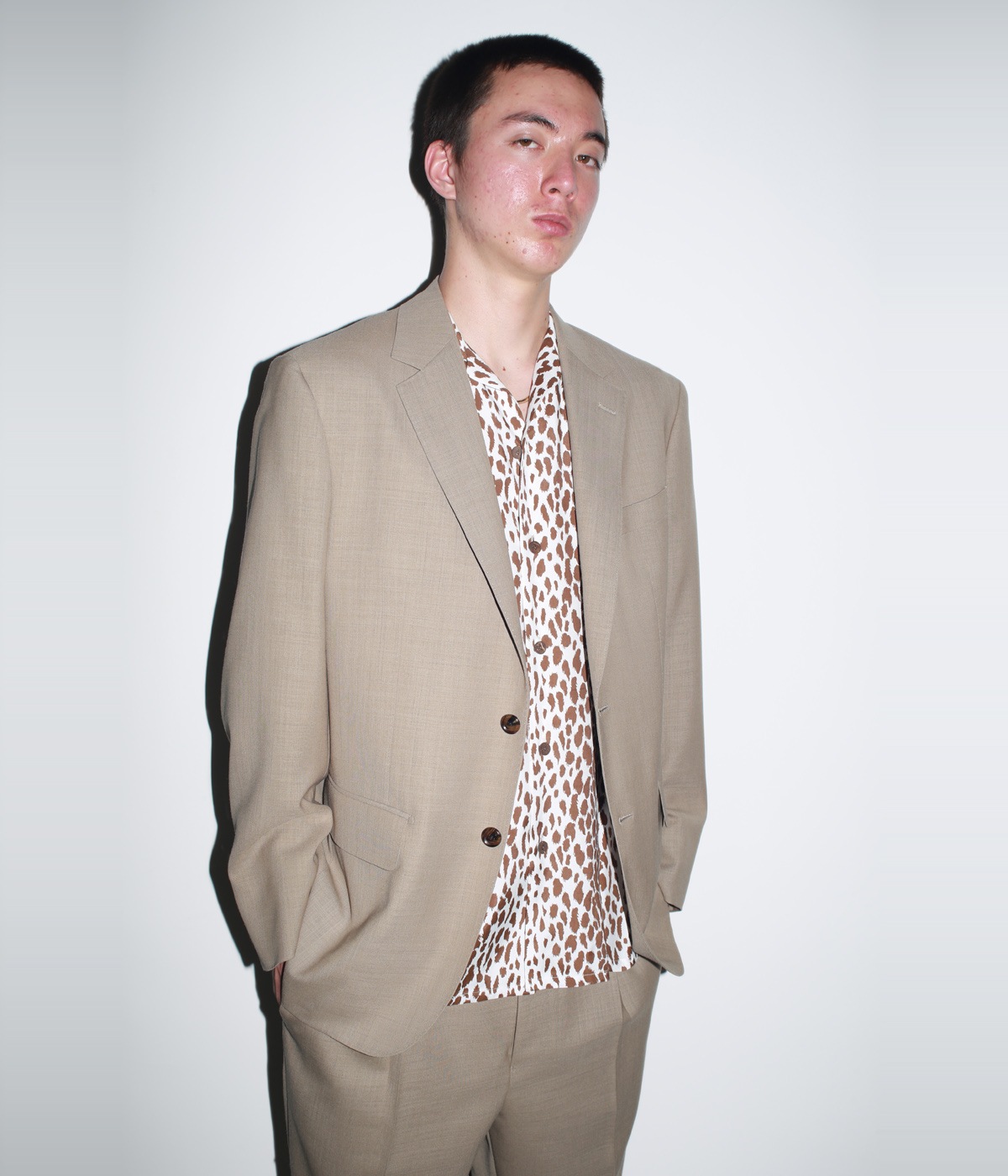 LEOPARD OPEN COLLAR SHIRT (TYPE-1)【BROWN】｜WACKO MARIA｜MELTING