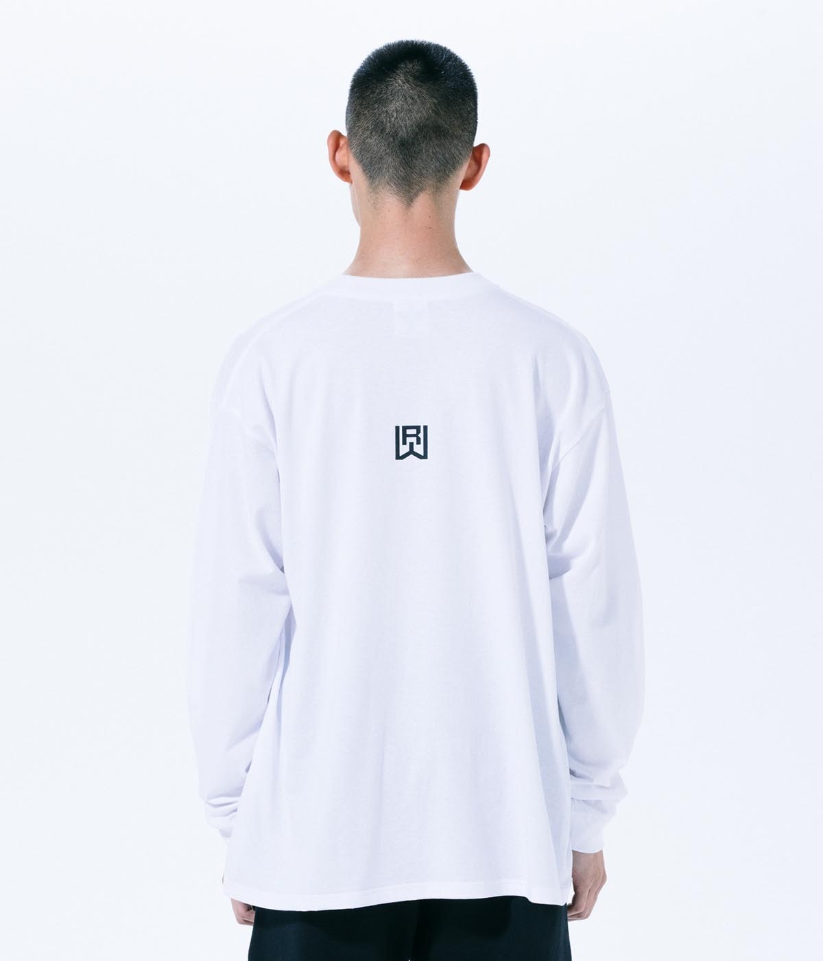 COLLEGE RW L/S TEE【WHITE】