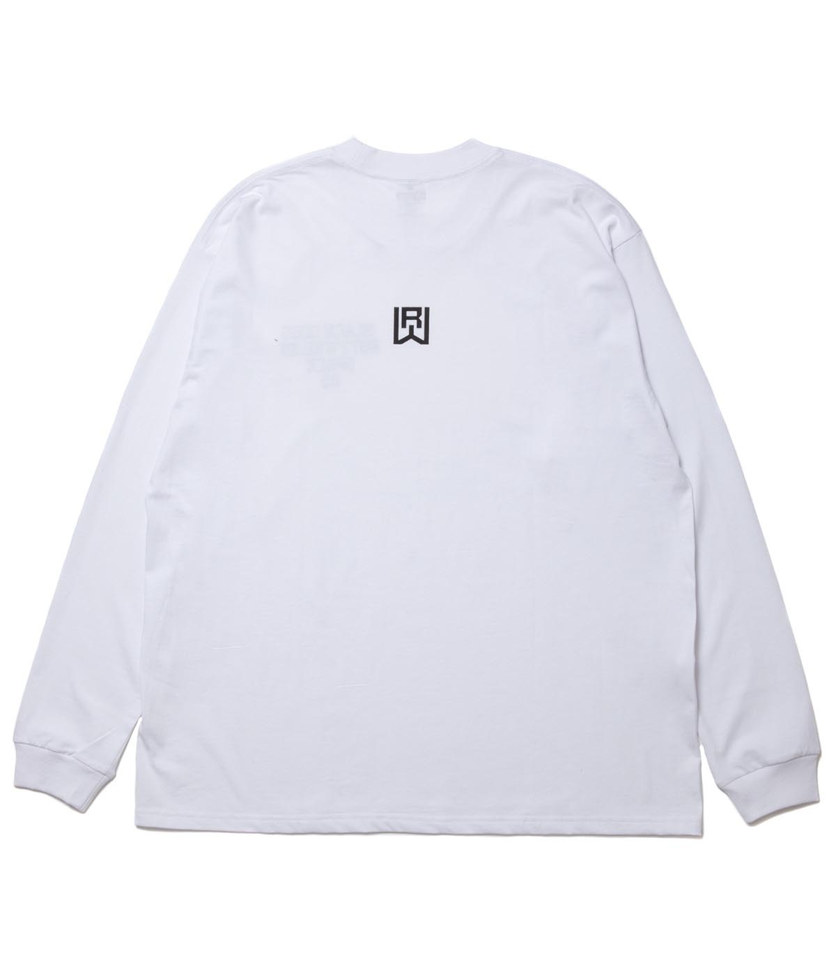COLLEGE RW L/S TEE【WHITE】