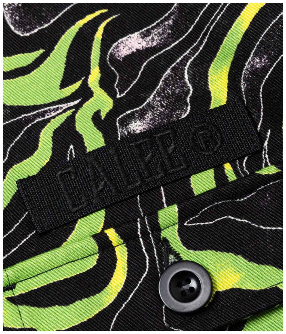 CAMO PATTERN OVER SHILHOUETTE L/S SHIRT JACKET【BLACK/GREEN】