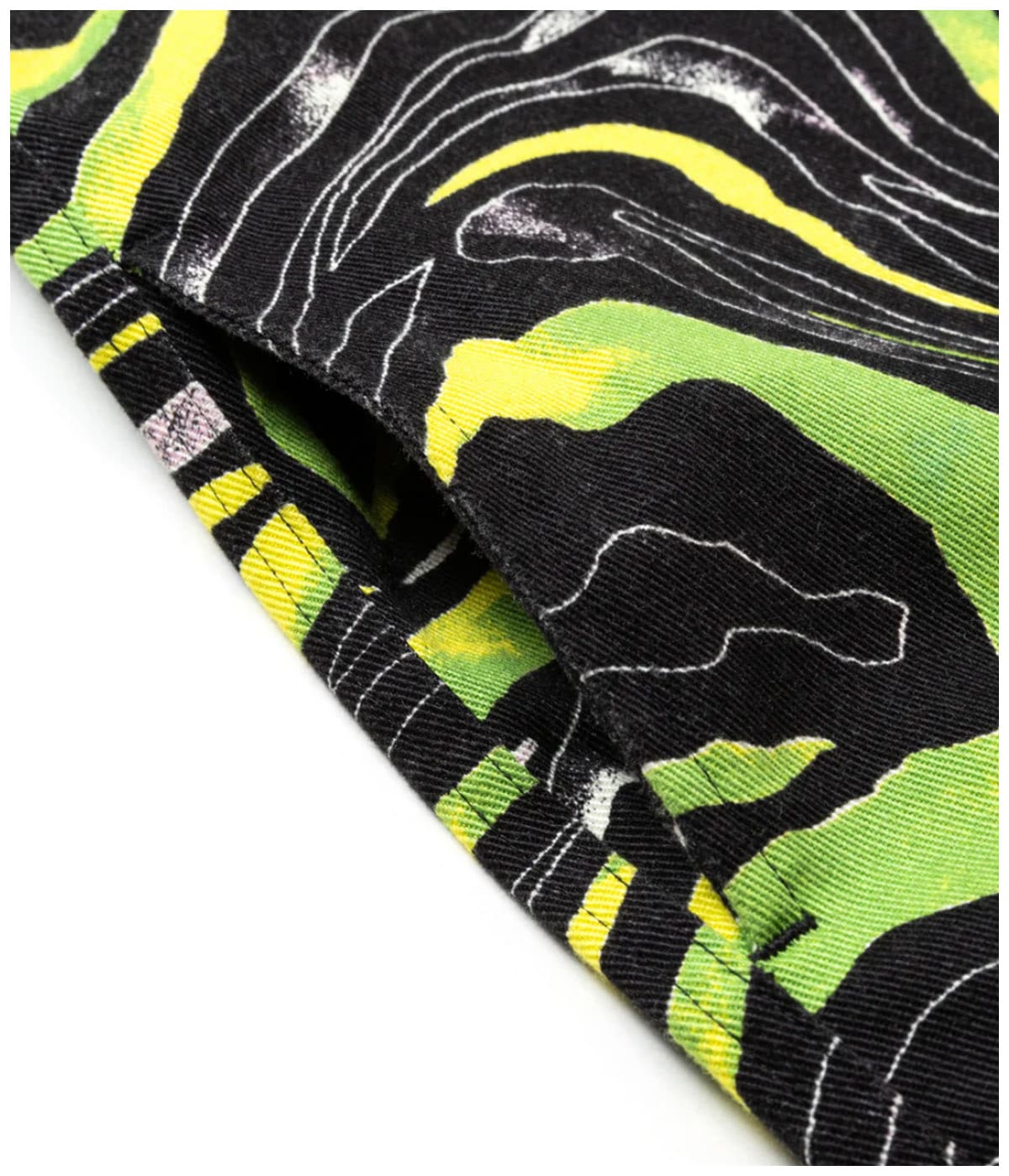 CAMO PATTERN OVER SHILHOUETTE L/S SHIRT JACKET【BLACK/GREEN】