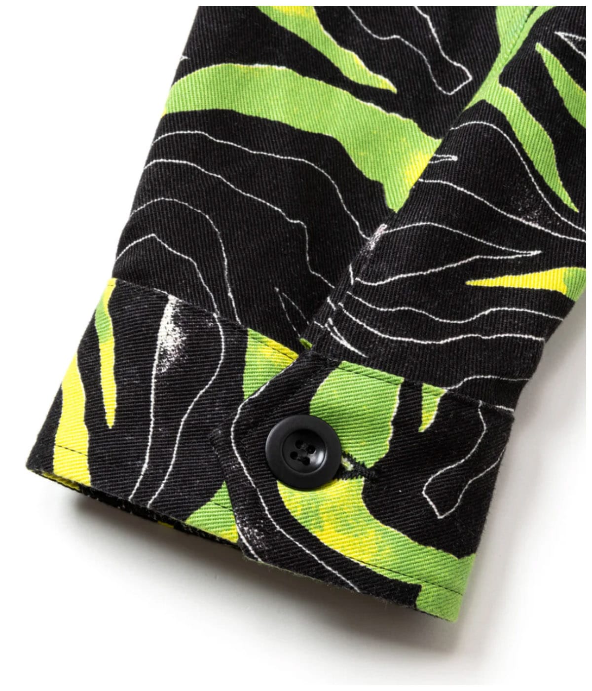 CAMO PATTERN OVER SHILHOUETTE L/S SHIRT JACKET【BLACK/GREEN】