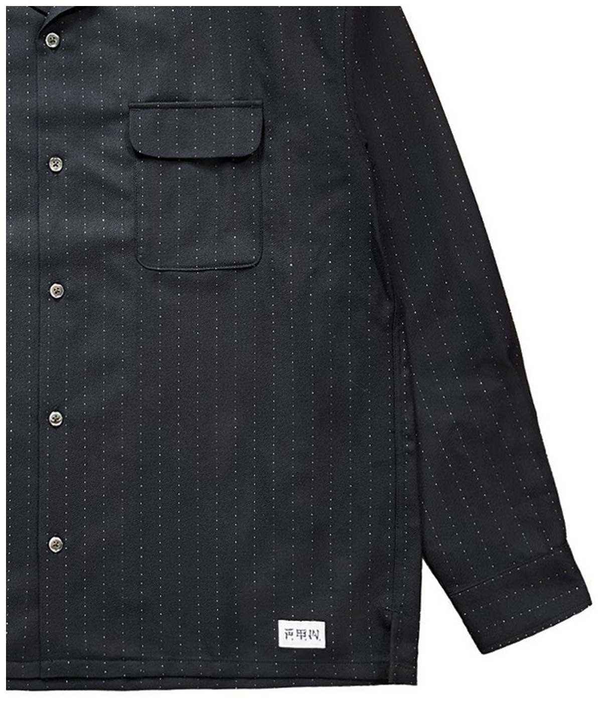 WOOL GLITTER STRIPE L/S SHIRT【BLACK×GOLD】