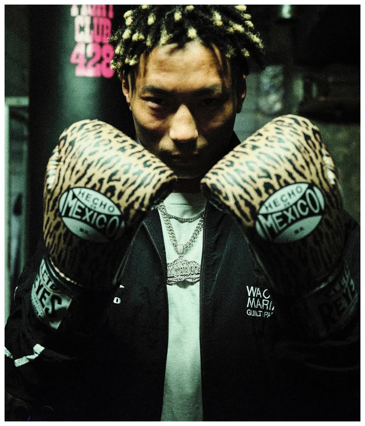 REYES / LEOPARD BOXING GLOVE【BEIGE】｜WACKO MARIA｜MELTING POT
