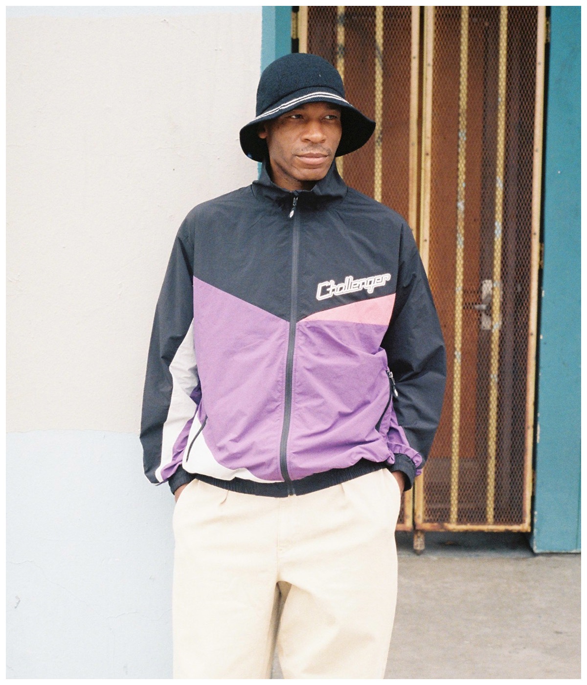 NYLON WARM JACKET【PURPLE-BLACK】｜CHALLENGER｜MELTING POT（正規