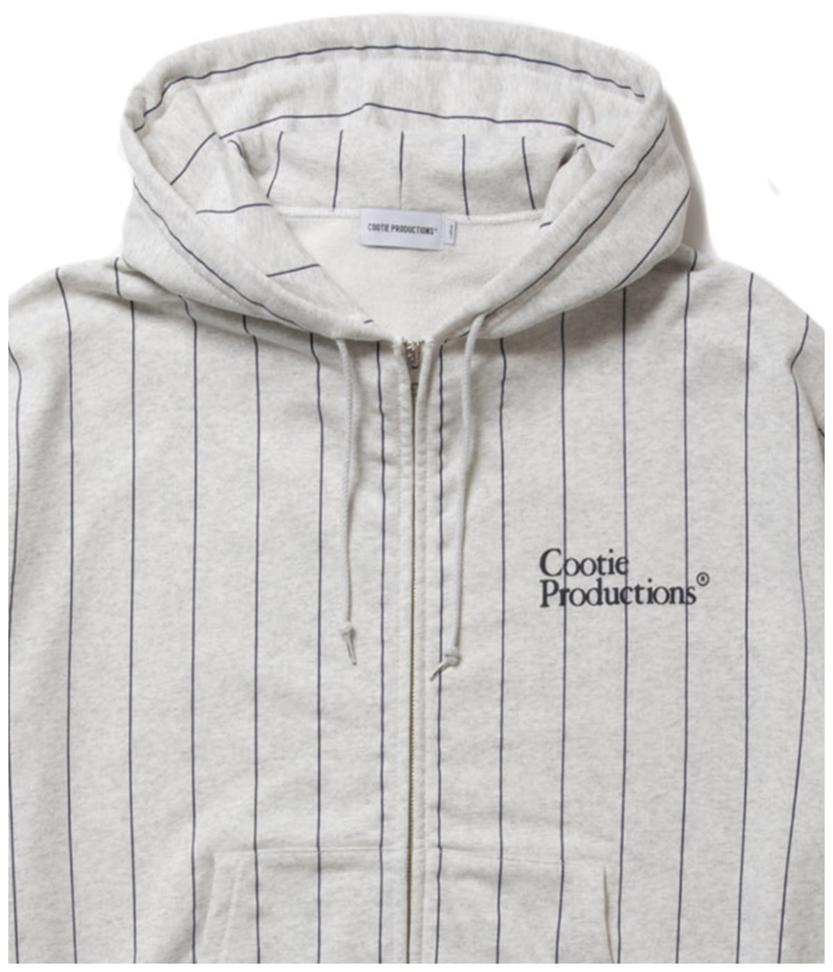 Allover Print Open End Yarn Sweat Zip Hoodie【OATMEAL】