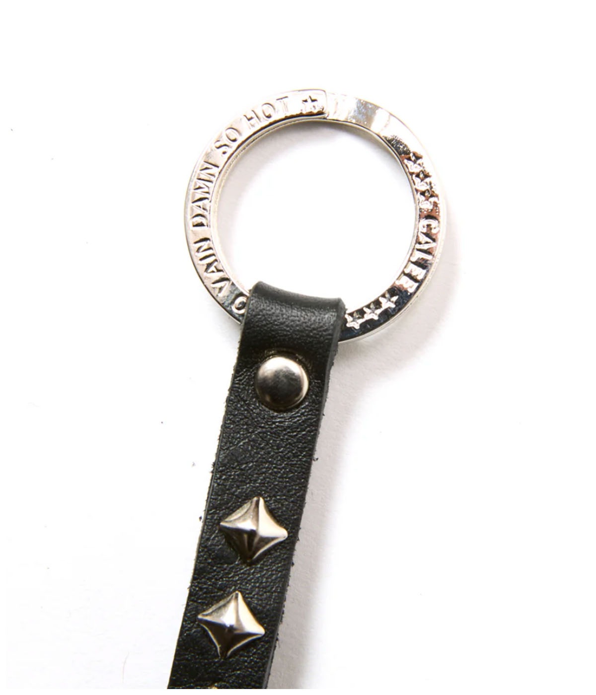 STUDS LEATHER KEY HOLDER【BLACK】｜CALEE｜MELTING POT（正規取扱店