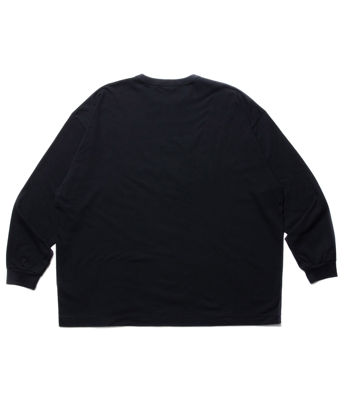 Embroidery Oversized L/S Tee (PRODUCTION OF COOTIE)【BLACK