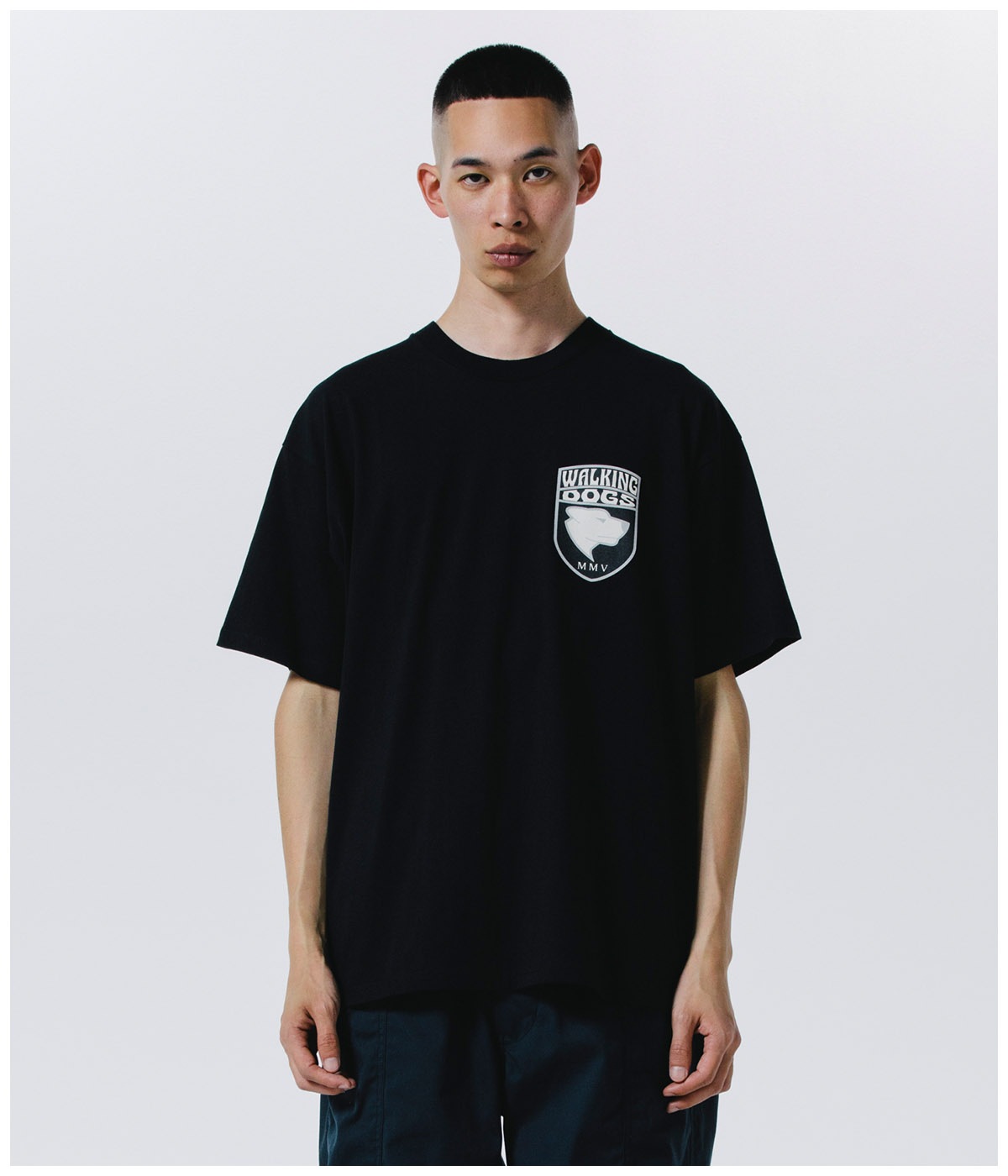 WALKING DOG TEE【BLACK】