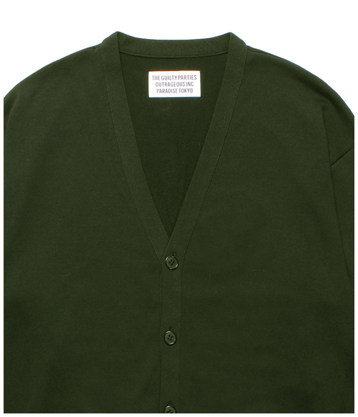 COTTON KNIT CARDIGAN (TYPE-1)【KHAKI】