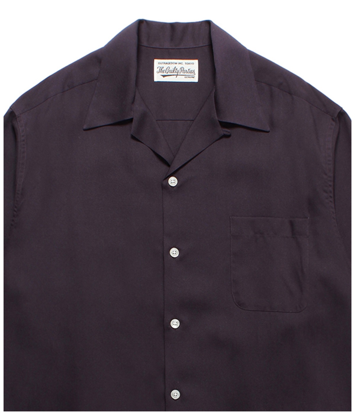 50'S OPEN COLLAR SHIRT【D-PURPLE】