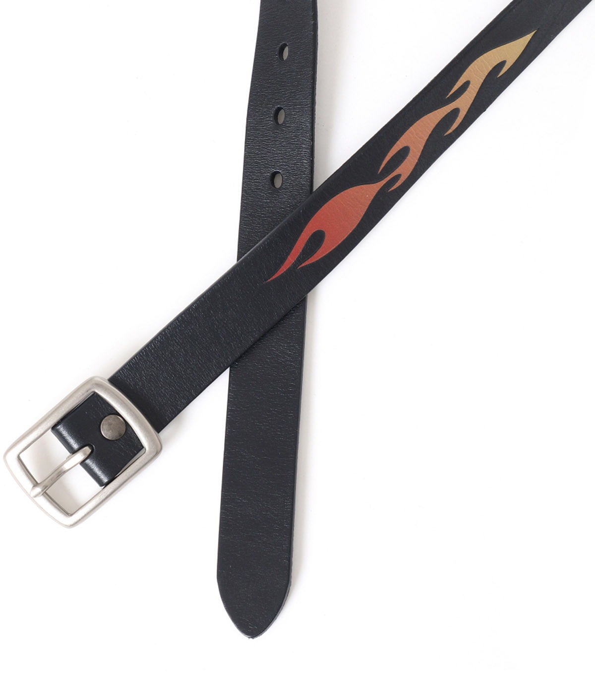 FIRE LEATHER BELT【BLACK】