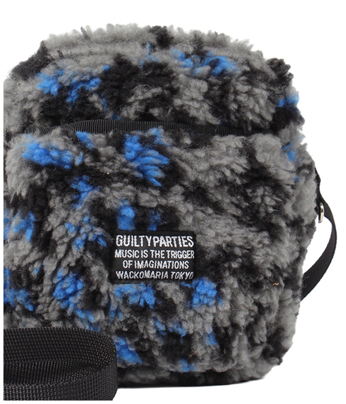 PEAK EASY / LEOPARD BOA FLEECE SHOULDER MINI BAG【GRAY】