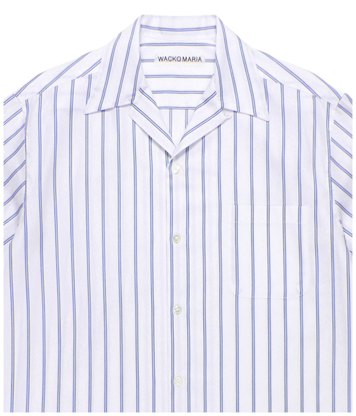 BEZ TEKSTIL / STRIPED OPEN COLLAR SHIRT (TYPE-2)【BLUE】|WACKO BEZ TEKSTIL / STRIPED OPEN COLLAR SHIRT (TYPE-2)【BLUE】|WACKO