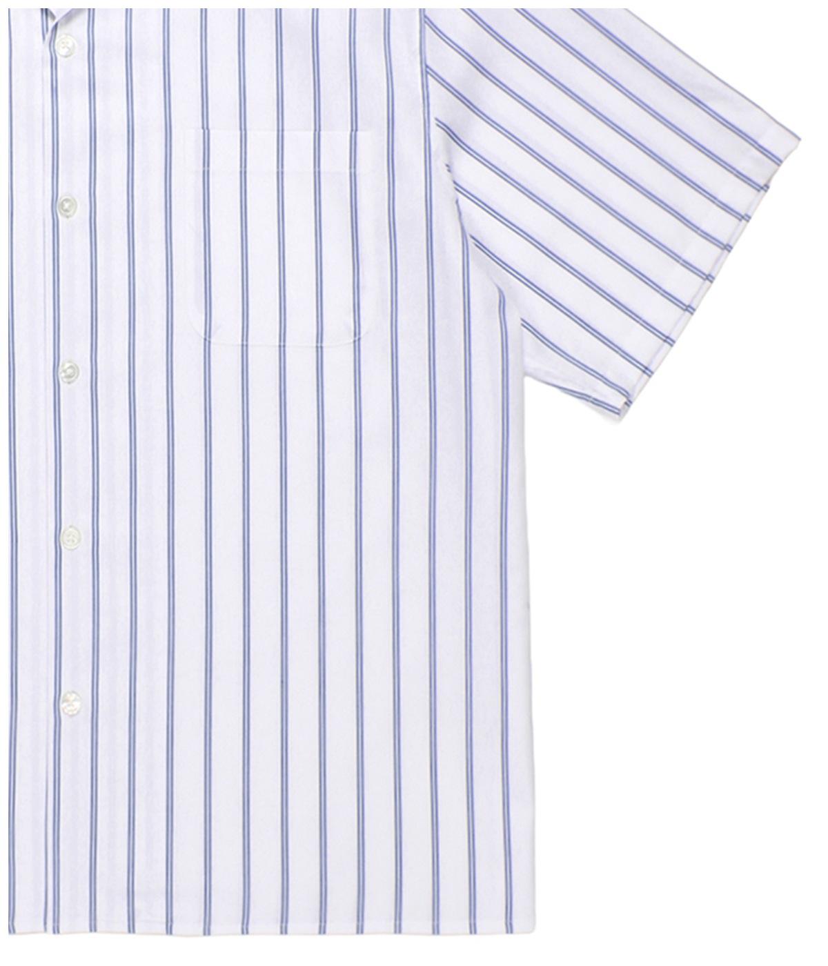 ワコマリア26ss BEZTEKSTIL STRIPED OPEN COLLAR BEZ TEKSTIL / STRIPED OPEN COLLAR SHIRT (TYPE-2)【BLUE】｜WACKO