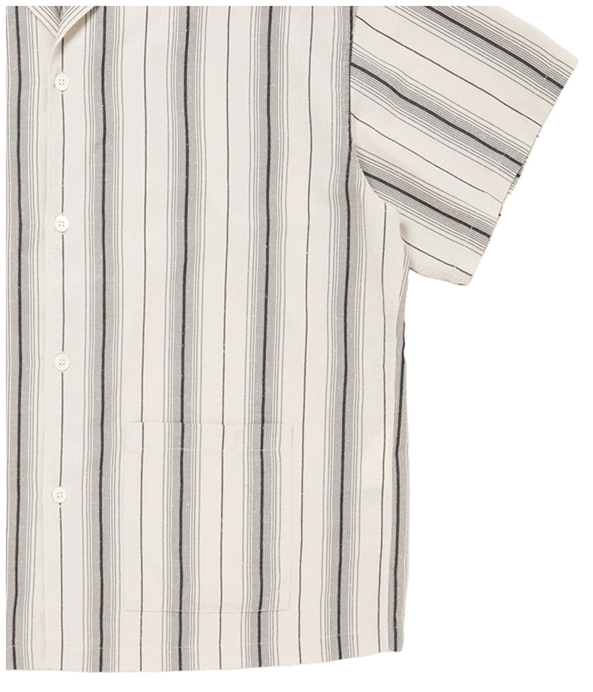 Dobby Chain Stripe S/S Cavana Shirt【IVORY】｜COOTIE PRODUCTIONS