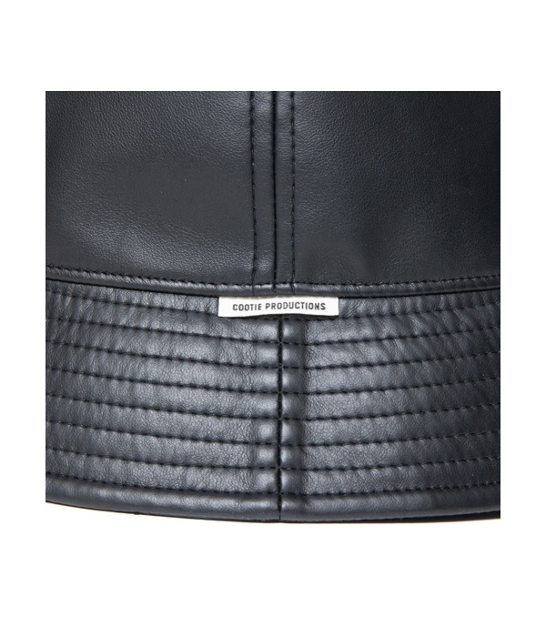 COOTIE / Fake Leather Ball Hat -Black-