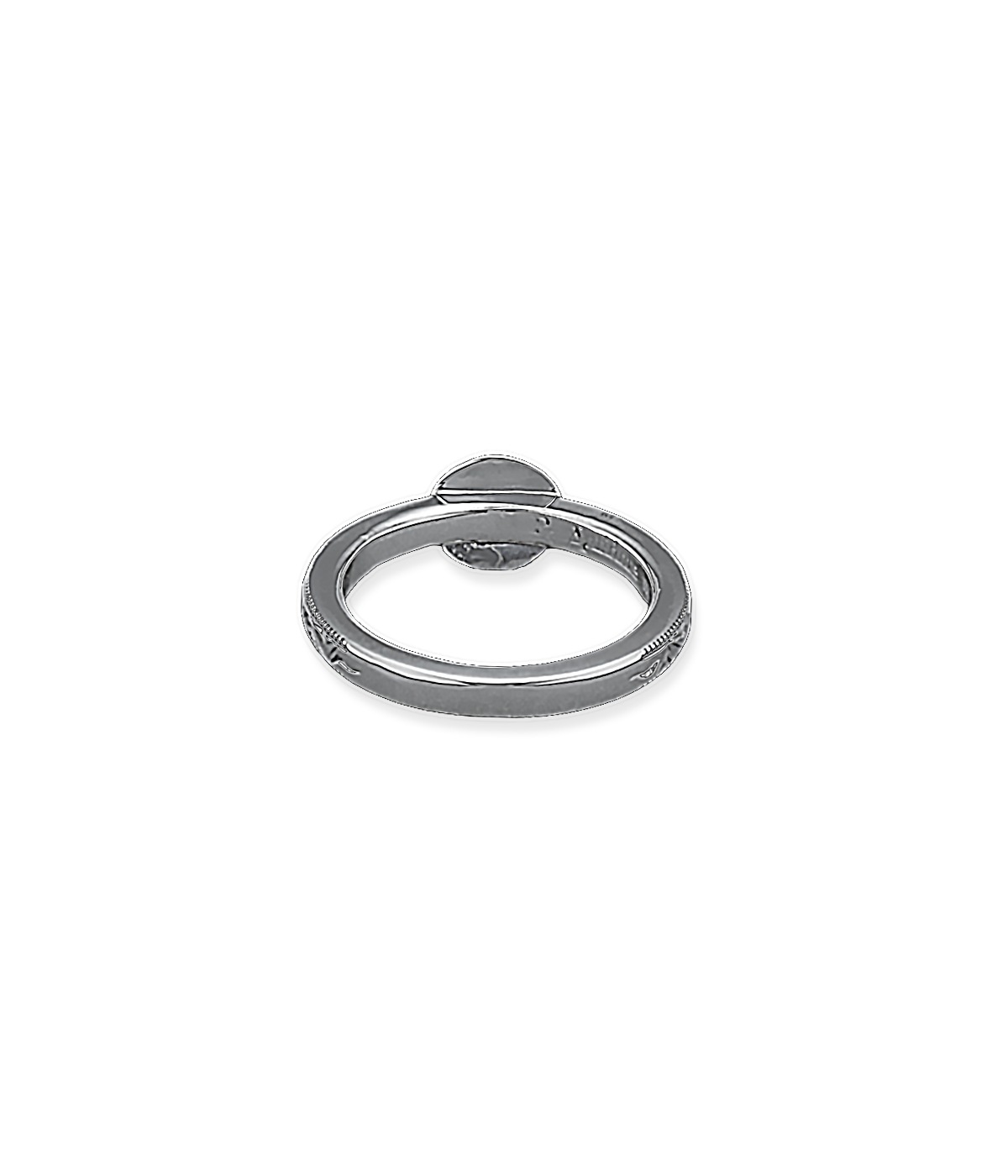 Engraved Tiny Rivet Ring【SILVER950】