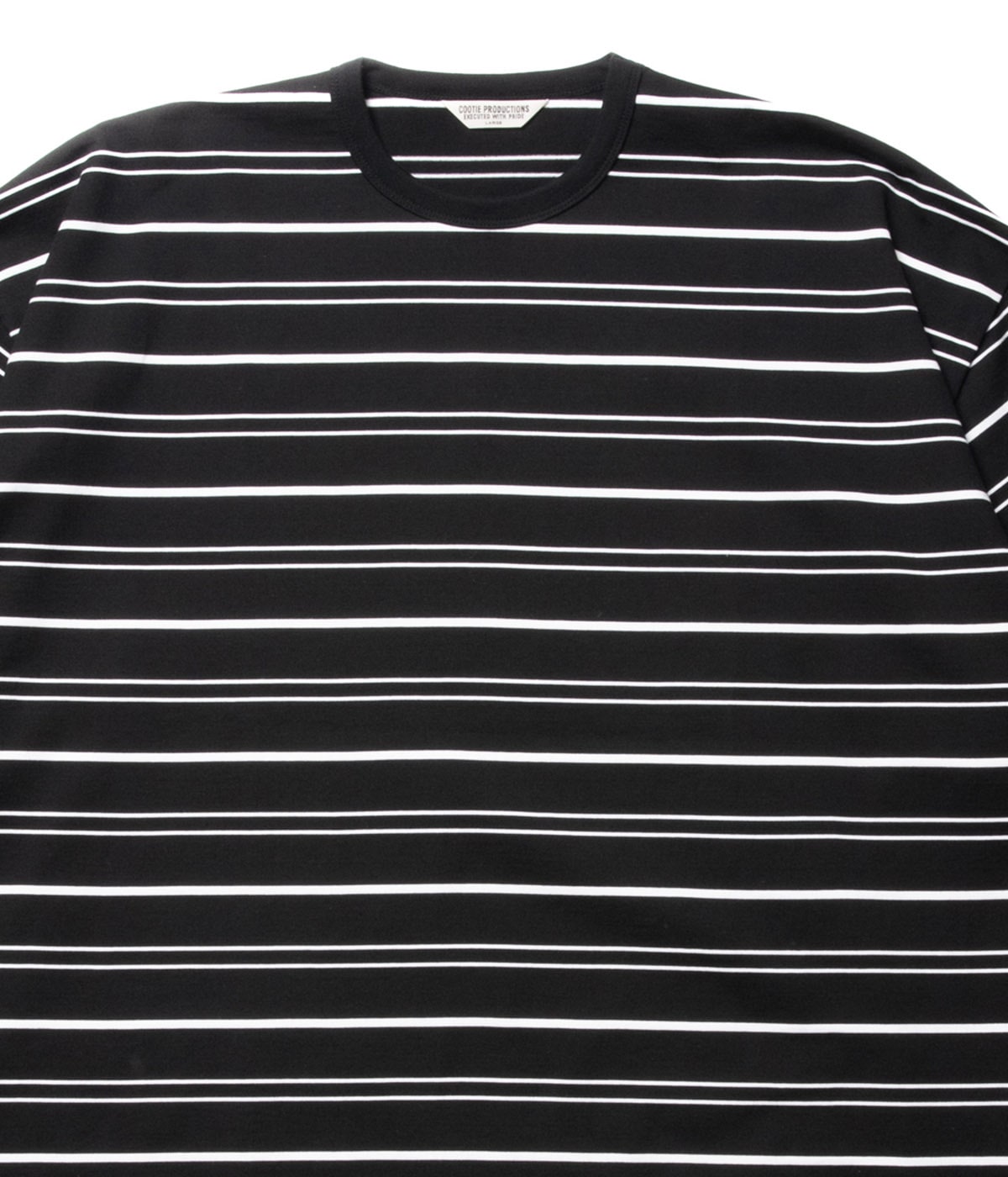 トップス COOTIE Supima Border Oversized L/S Tee COOTIE / Supima Border Oversized L/S Tee -Black-