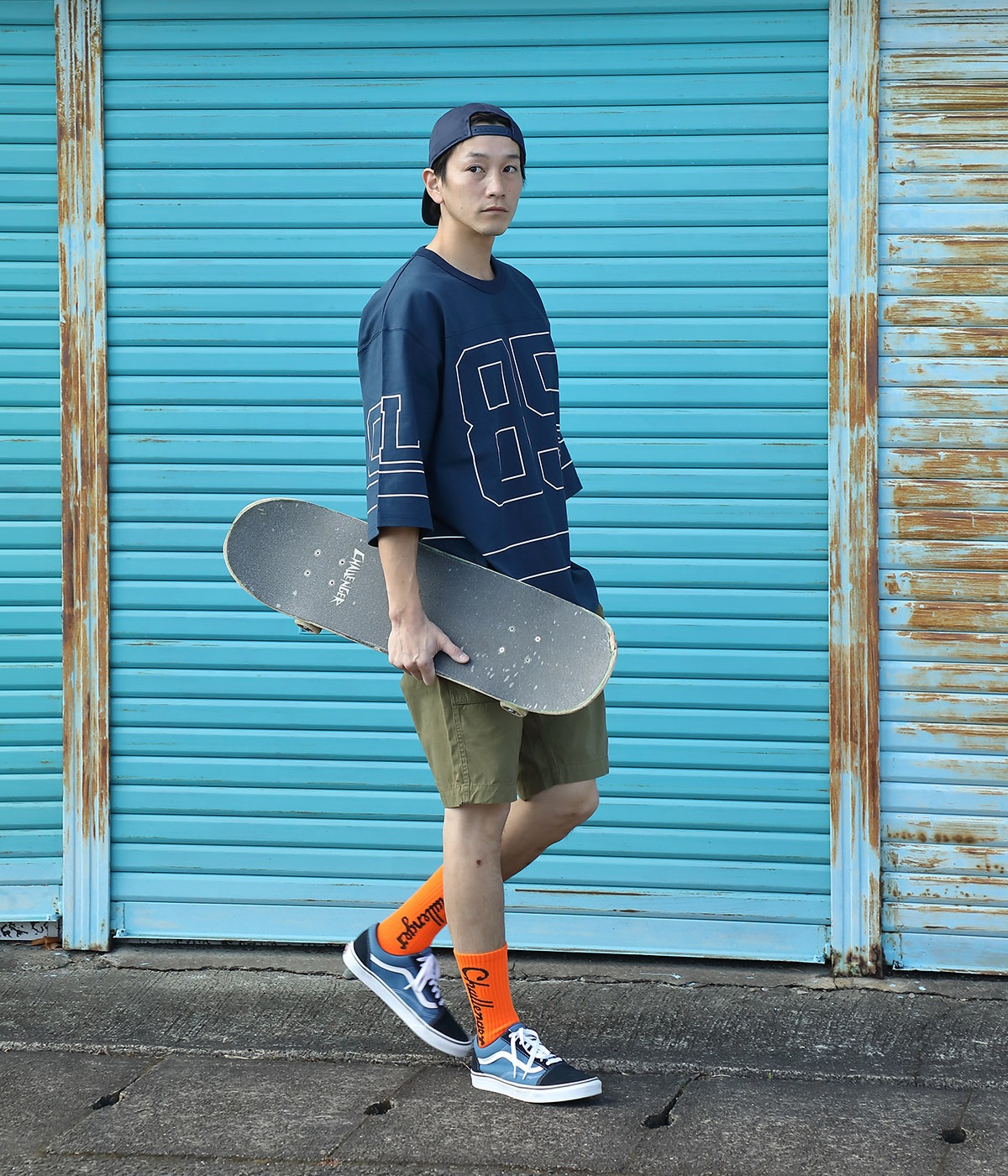 Q/S 85 FOOTBALL TEE 【NAVY】｜CHALLENGER｜MELTING POT（正規取扱店