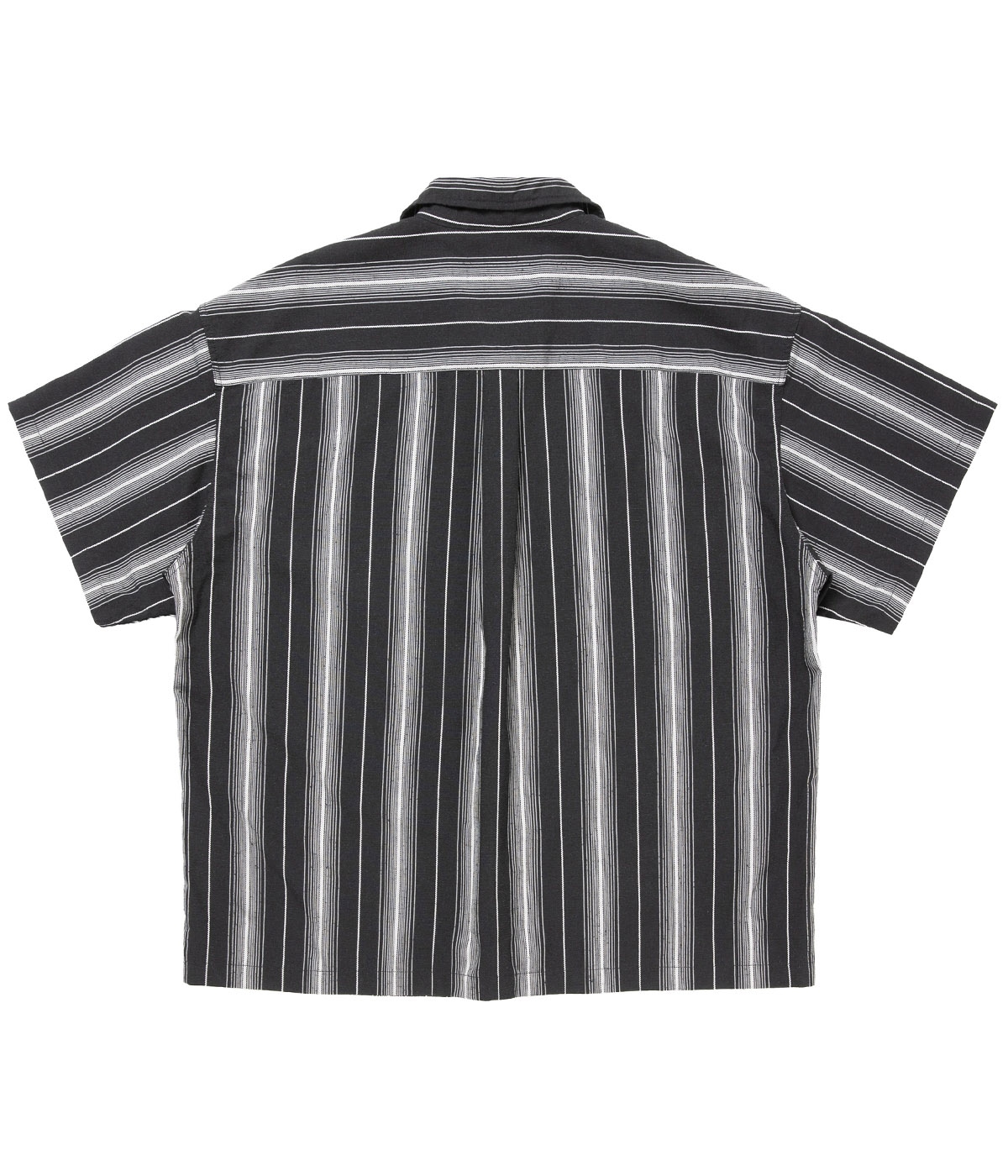 Dobby Chain Stripe S/S Cavana Shirt【BLACK】｜COOTIE PRODUCTIONS