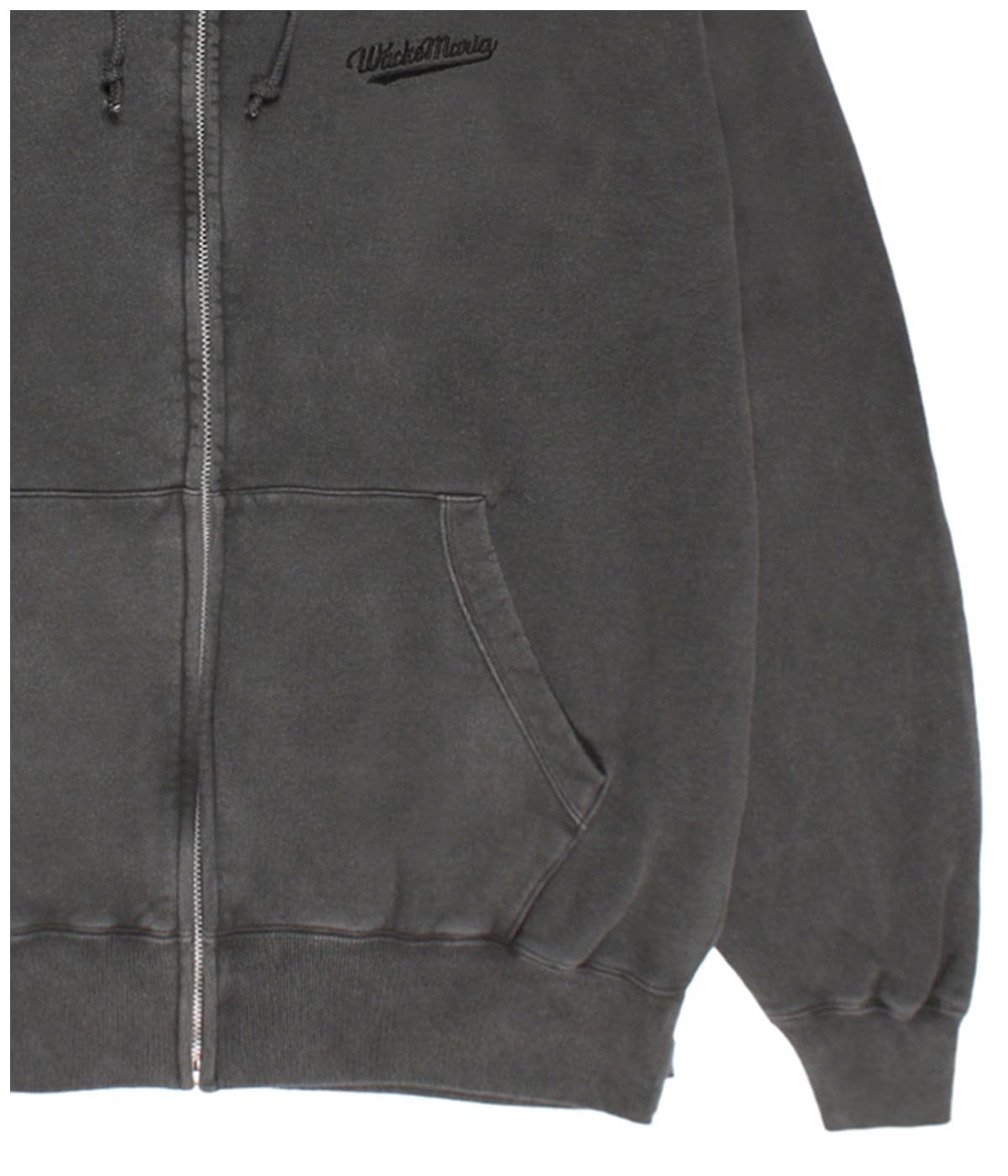 WASHED HEAVY WEIGHT ZIP UP HOODED SWEAT SHIRT【GRAY】｜WACKO MARIA