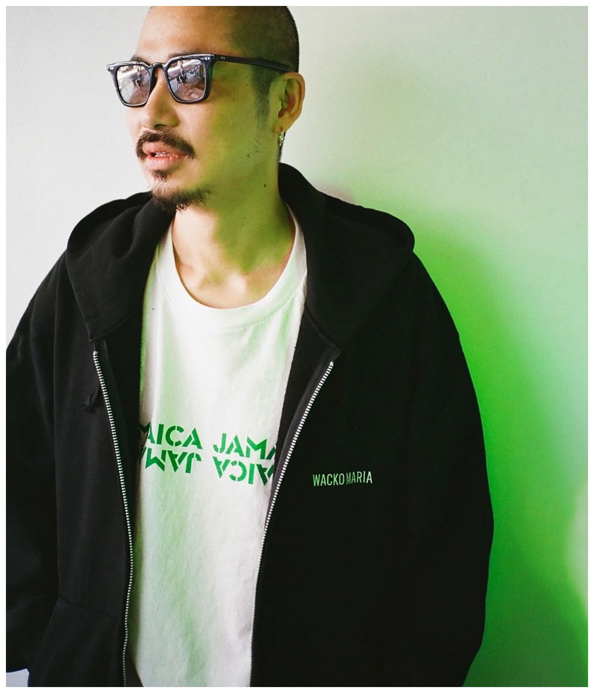 MIGHTY CROWN / T-SHIRT【WHITE-GREEN】｜WACKO MARIA｜MELTING