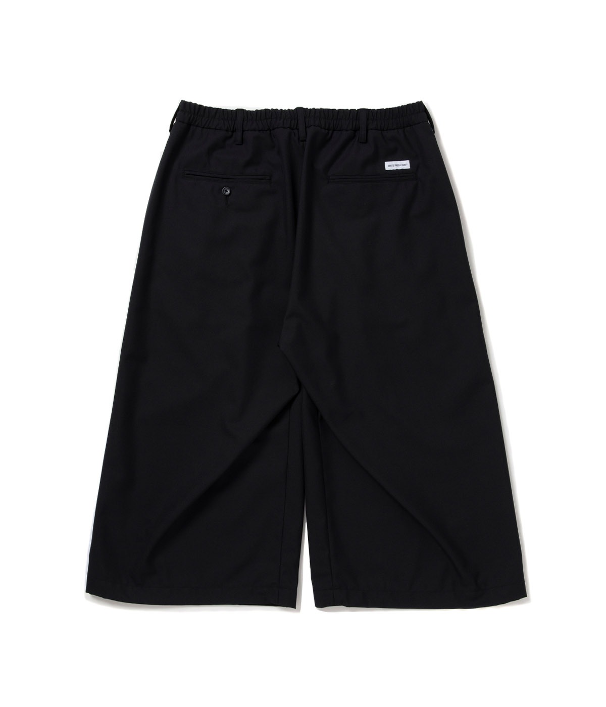 T/W Saxony Shin Cut Wide Easy Trousers【BLACK】｜COOTIE