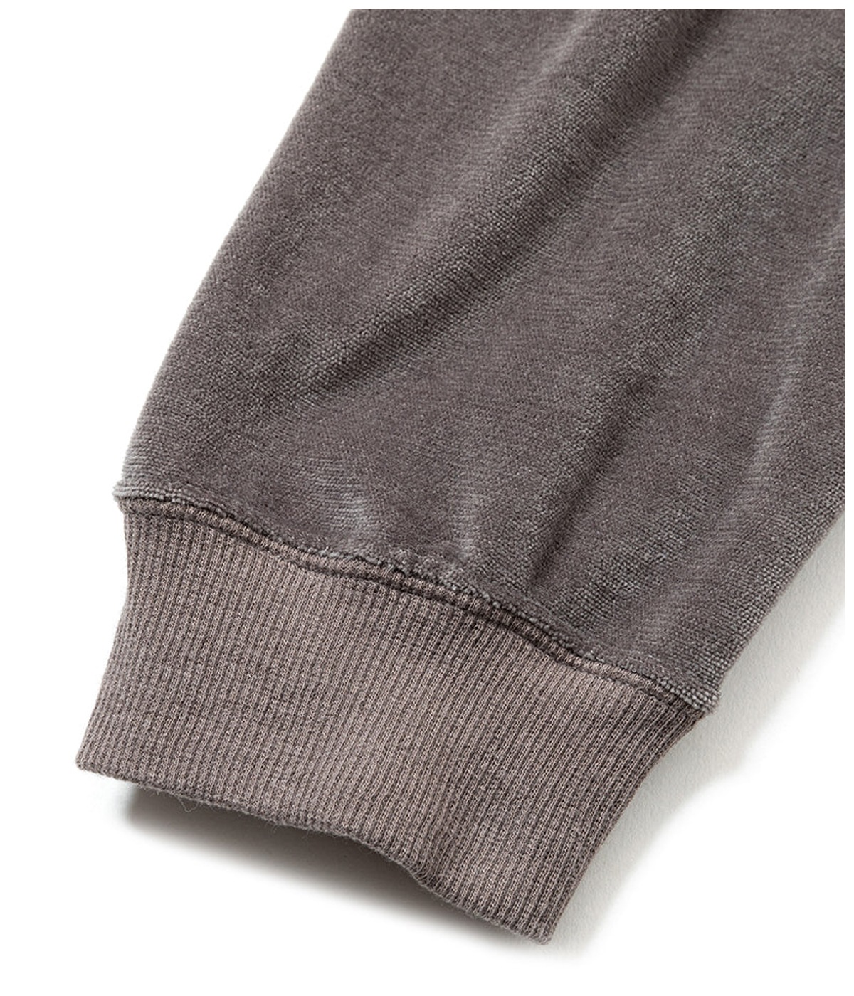 EMBROIDERY VELOUR CREW NECK SW【CHARCOAL】