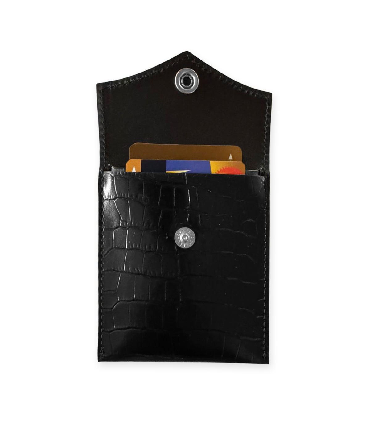 EMBOSSED LETAHER PORTABLE ASHTRAY【BLACK】