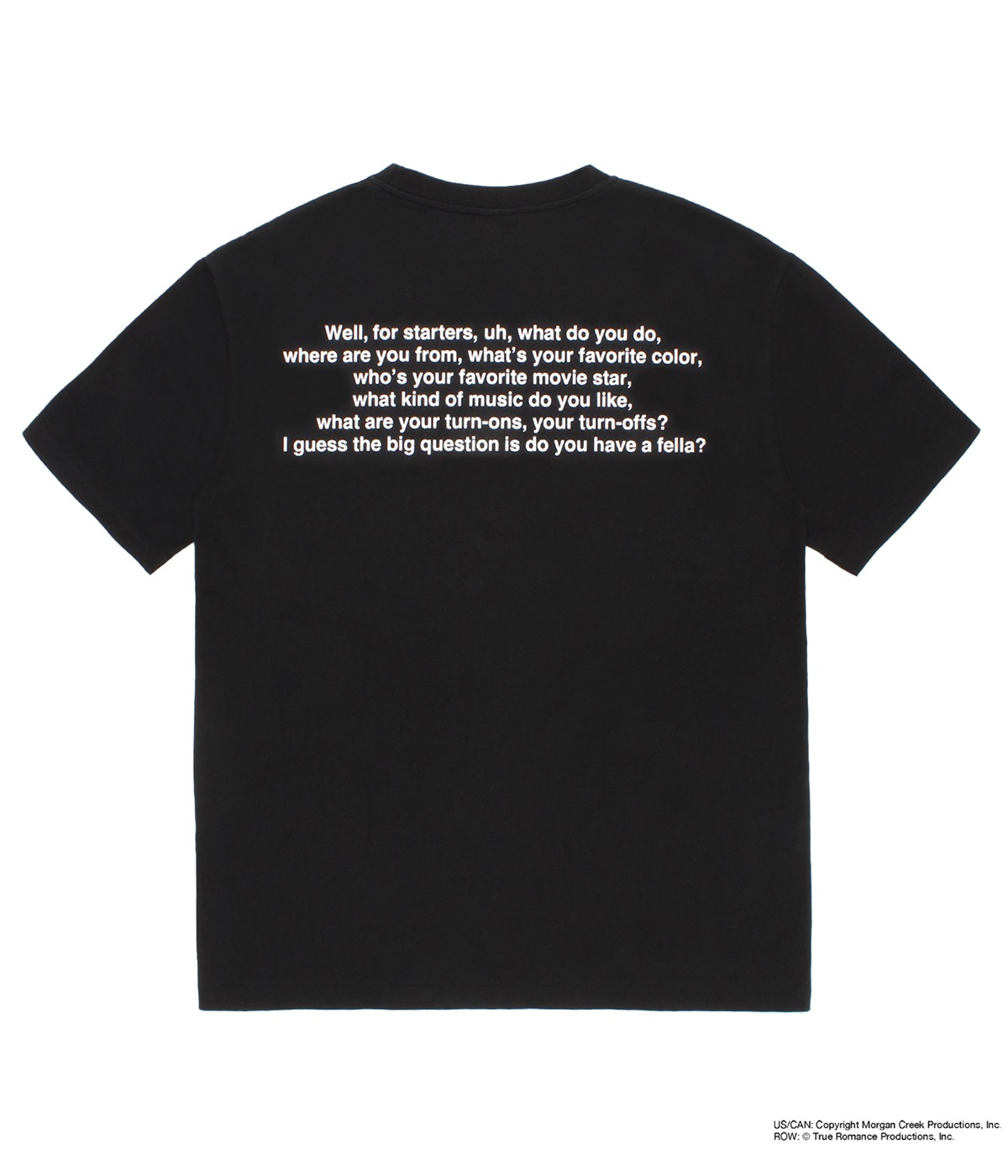 TRUE ROMANCE / WASHED HEAVY WEIGHT T-SHIRT (TYPE-1)【BLACK】