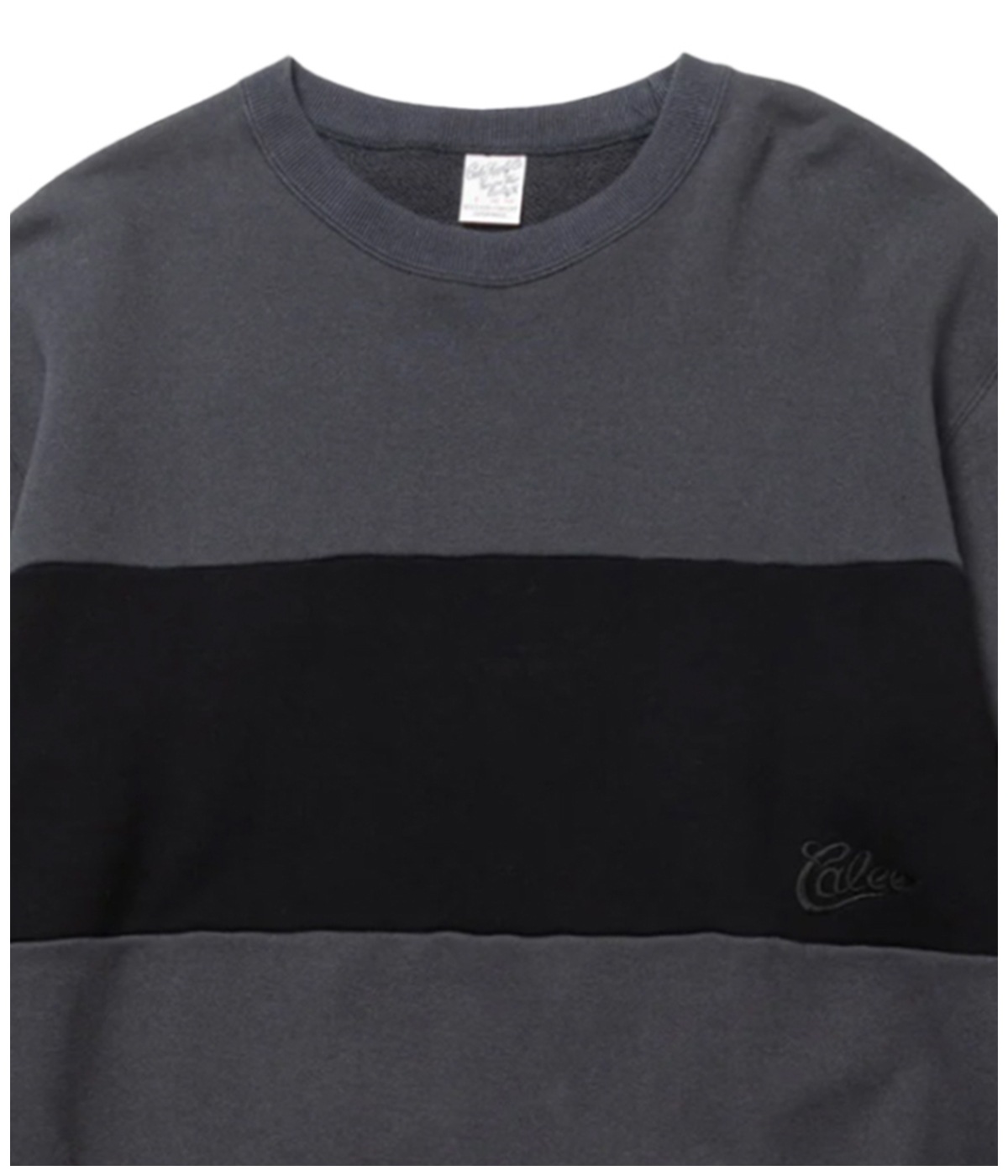 BICOLOR CREW NECK SW【CHARCOAL/BLACK】