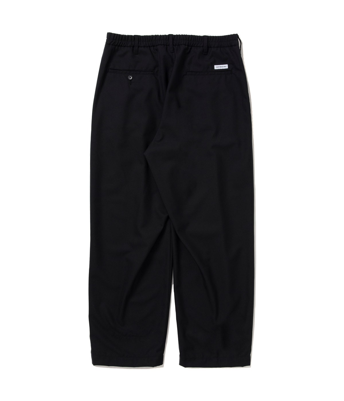 T/W Saxony 2 Tuck Wide Easy Trousers【BLACK】｜COOTIE