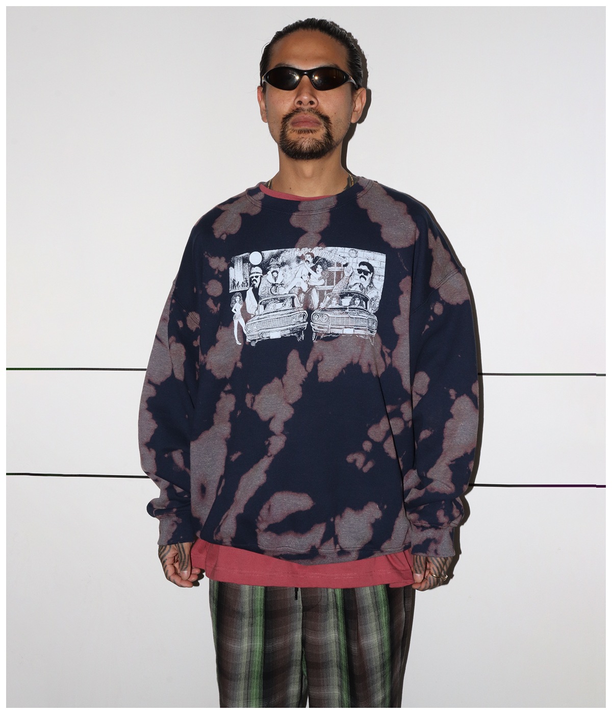 Ain't No Sunshine TIE DYE SWEAT【NAVY】