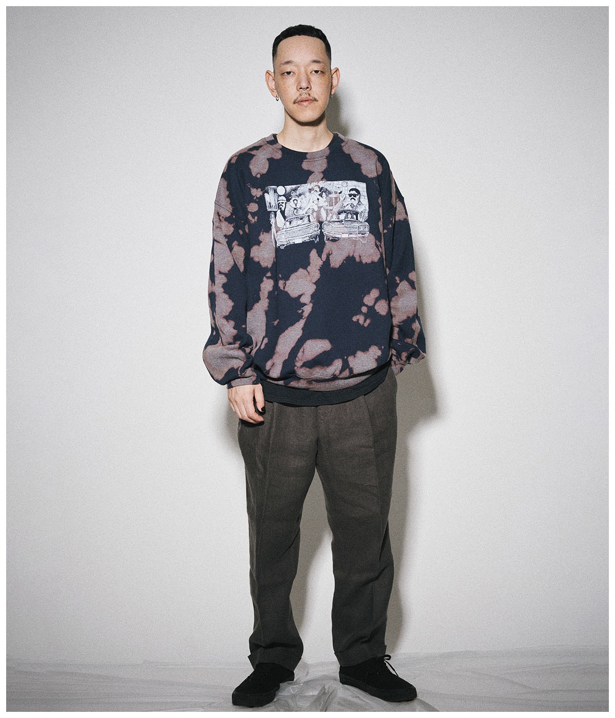 Ain't No Sunshine TIE DYE SWEAT【NAVY】