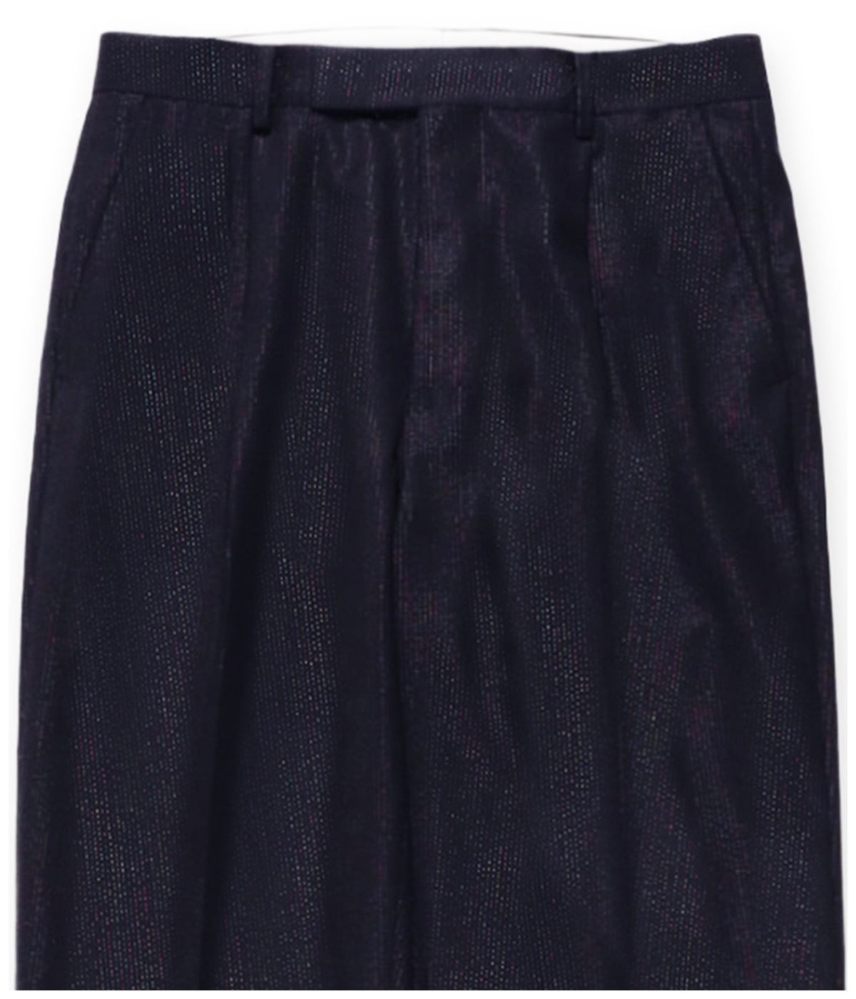 DORMEUIL / GLITTER PLEATED TROUSERS (TYPE-2)【NAVY】