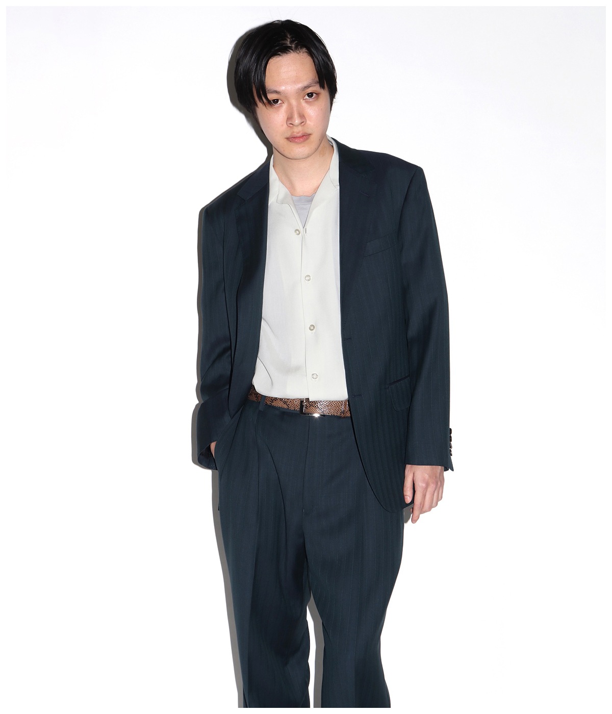 DORMEUIL / PLEATED TROUSERS (TYPE-1)【D-BLUE】｜WACKO MARIA