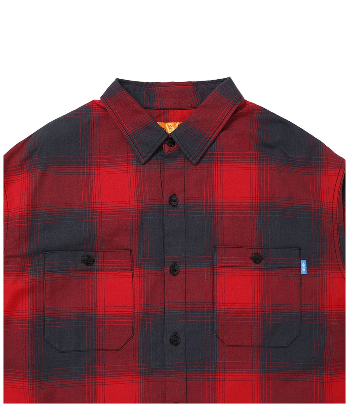L/S SHADOW CHECK SHIRT【RED】