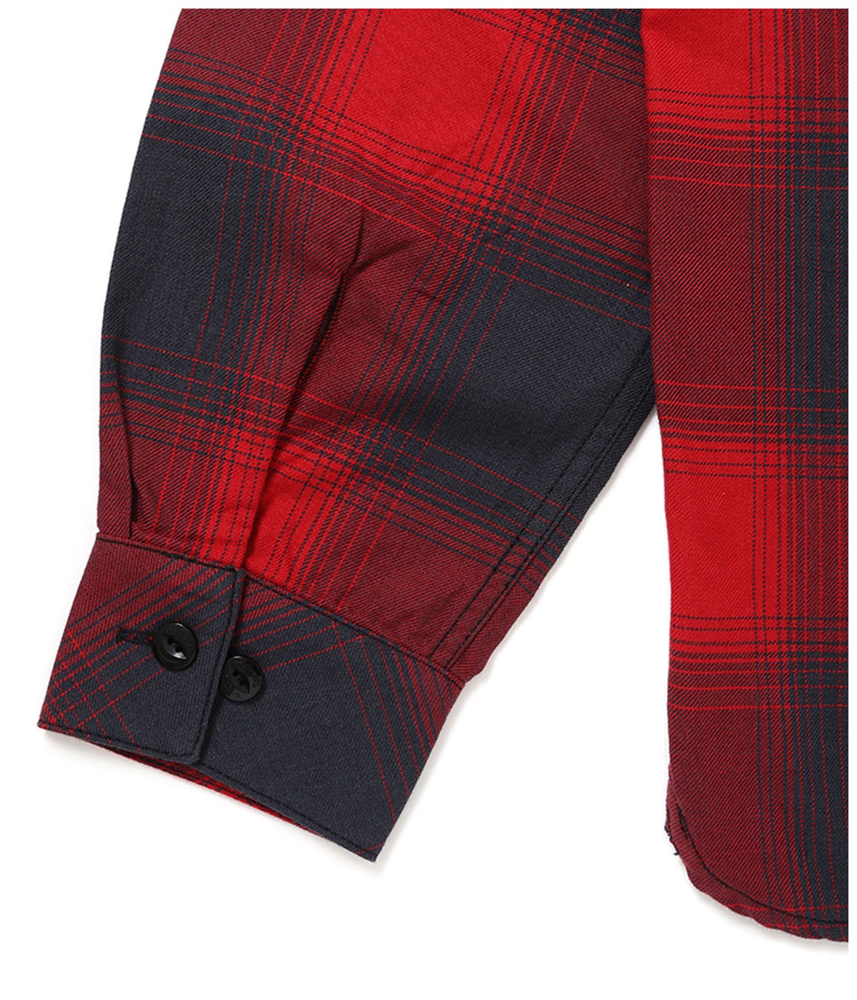 L/S SHADOW CHECK SHIRT【RED】