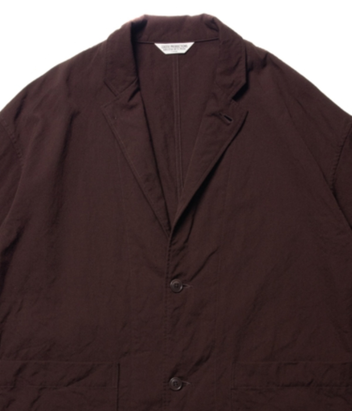 Wool Gabardine 2B Lapel Jackett【BROWN】｜COOTIE PRODUCTIONS