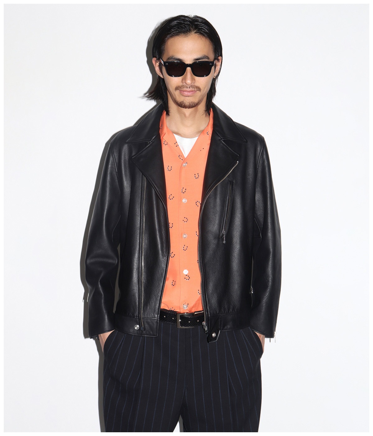 極美品　ワコマリア シングルライダース(TYPE-2) 25SS LEATHER SINGLE RIDERS JACKET (TYPE-2)【BLACK】｜WACKO MARIA