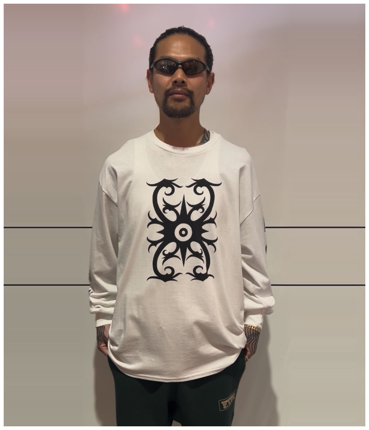 BORNEO L/S TEE SHIRT【WHITE】