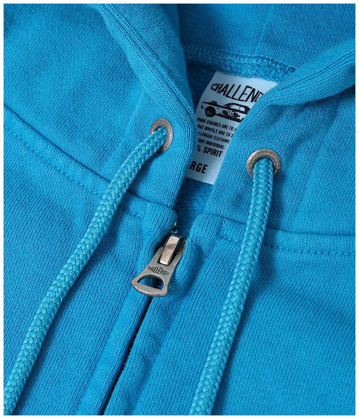NEON WOLF ZIP HOODIE【TURQUOISE】