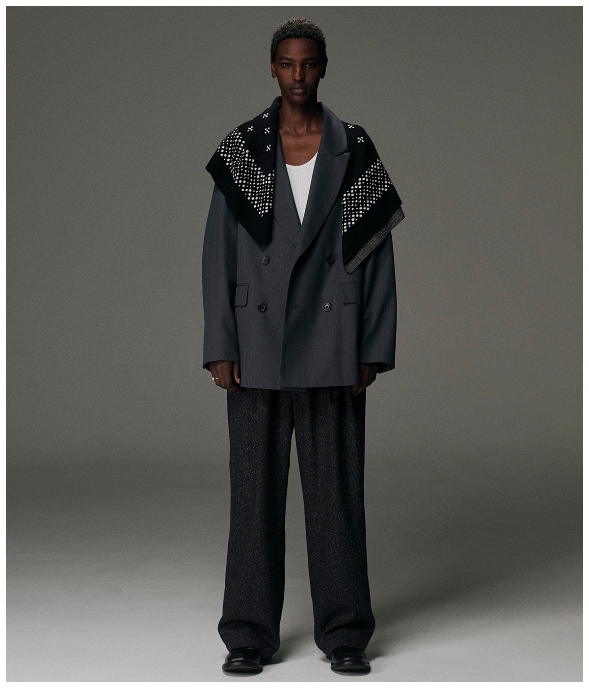 ジャケット・アウター 25ssMerino Saxony Double Breasted Jacket T/W Saxony Double Breasted Jacket【GRAY】｜COOTIE PRODUCTIONS